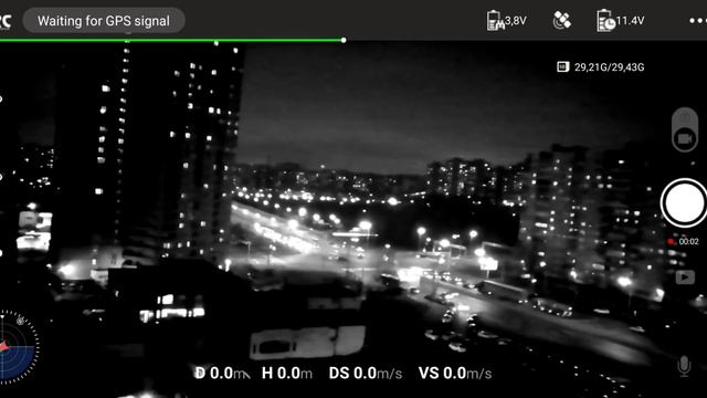SJRC F11s 4k pro тест камеры в темноте