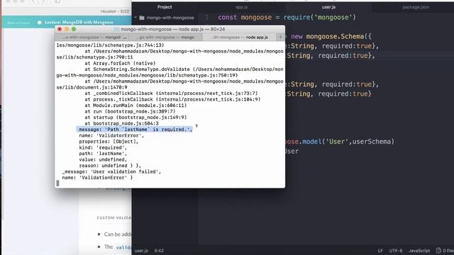 Validating Models with Mongoose смотреть онлайн