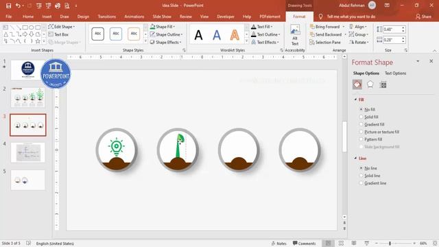 4 Steps Growth Slide in PowerPoint