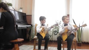 Ансамбль балалаек ГУО “Россонская детская школа искусств”, Гаврилов Павел, Молошенко Александр