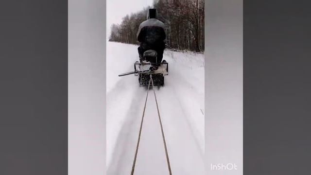 В лес за дровами на самодельном снегоходе! Потерял братку! смотреть онлайн