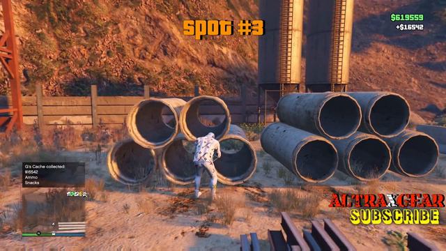 All 5 G's Cache Locations | PALETO BAY | Clucking Bell Farm GTA 5 Online Geralds Cache Spawn Points