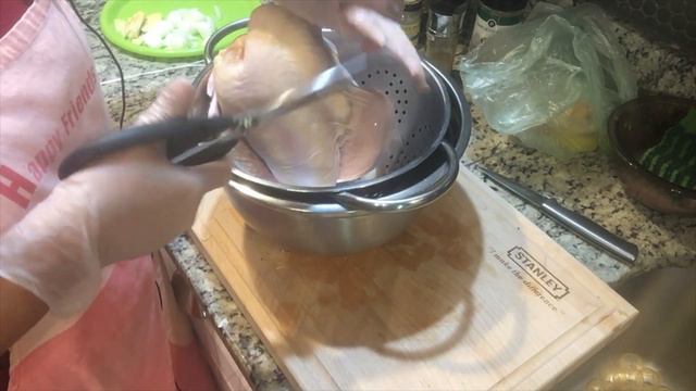 How to marinate and and put stuffing in  your Chicken for Rotisserie with a Simple Ingredients.