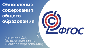 Выступление Д.А. Метелкина на вебинаре «Вектор образования»