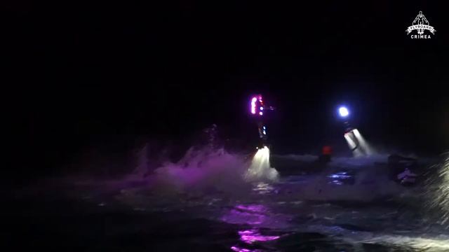 Ночное флайборд шоу | MRIYA | FlyboardCrimea