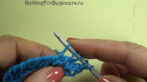 Имитация резинки тунисским крючком Tunisian crochet pattern 54