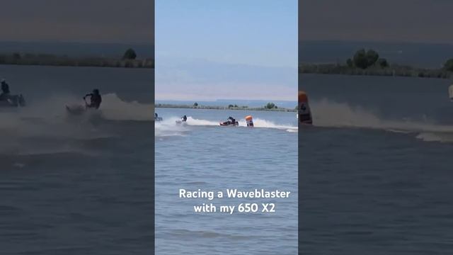 Racing to the corner X2 vs Waveblaster 701. Bakersfield race #boat #impeller #watercraft #kawasaki