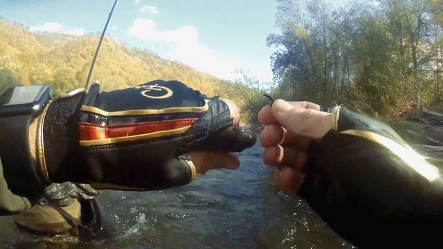 Горная река Коппи, Россия. Хариус и голец спиннингом на мушки. Часть 2. 2017/09 смотреть онлайн