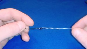 100% Прочный рыболовный узел для крючка. Как привязать крючок к леске. Best fish.mp4