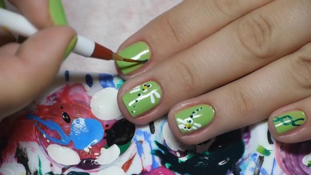 Художественная роспись, Стрекоза / Dragonfly Nail Art Design Tutorial смотреть онлайн