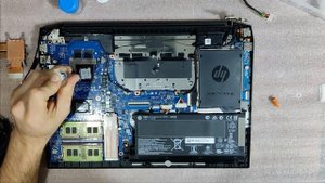 Разборка ноутбука HP-15EC0024UR - замена разъема питания