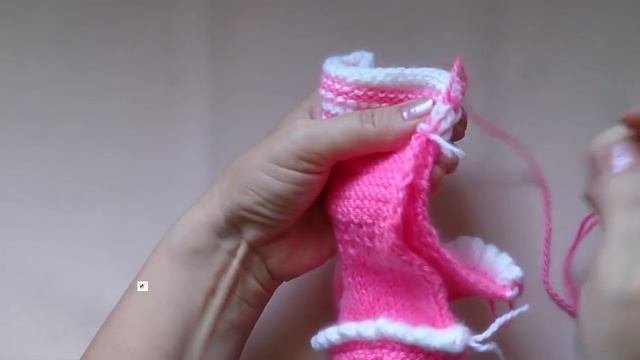 .ne,ВЯЗАНИЕ НА ДВУХ СПИЦАХ!,Вязание для начинающих!Пинетки 
