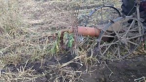 Т-25 копает картошку