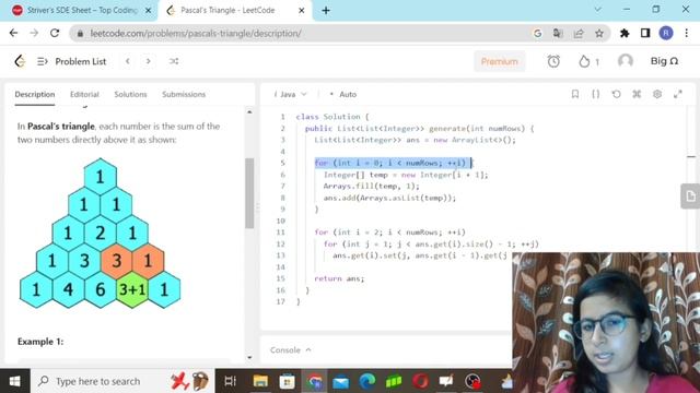 Pascal's Triangle LeetCode 118. Easy Code + Example + Explanation смотреть онлайн