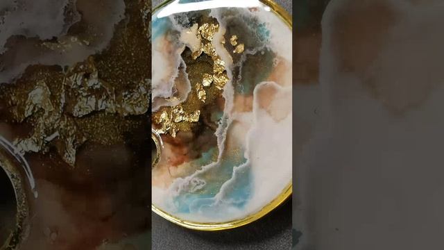 Кулон и серьги из УФ смолы