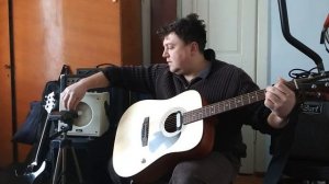 Акустическая гитара Cort AD810 + звукосниматель на комбиках Cort A-mini и Soundking AK20G Distortio