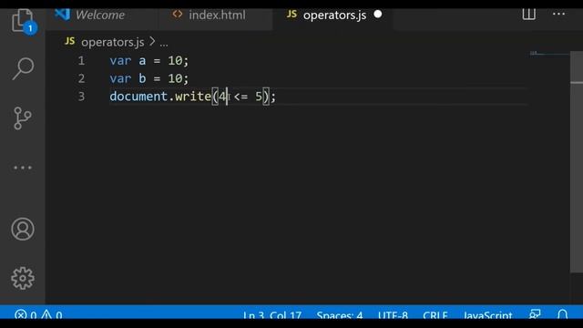 Javascript Tutorial Basics: Part6 Operators #2 Comparison and Logical Operators