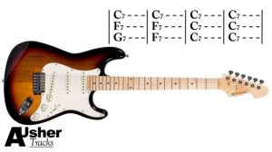 Fast Rock n Roll C Blues | Guitar Backing Track in C major