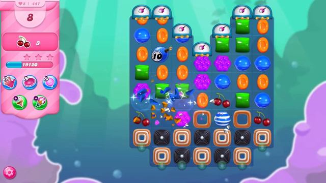 Candy Crush Saga Level 447 (WITHOUT BOOSTERS) смотреть онлайн