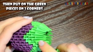 How to make 3D origami a Wonderful Flower Thistle Tutorial