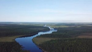Река Сегежа. С высоты птичьего полета. Рыбалка отдых в Карелии
