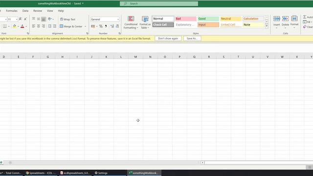 Excel Beginners (ECDL) 1.1.4 - Saving Workbooks as CSV TXT смотреть онлайн