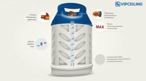 Натяжные потолки. Газовый баллон