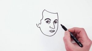 How to Draw Mozart Easy | Famous Portraits