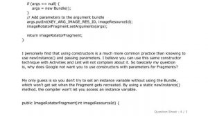 Android : Creating a Fragment: constructor vs newInstance()