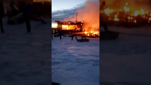 Пожар в селе Казанском Вагайского района Тюменской области