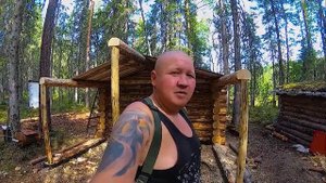 Спасение от Коронавируса в глухой тайге. Строительство Доброй Таёжной избы. Крыша лесной избушки.