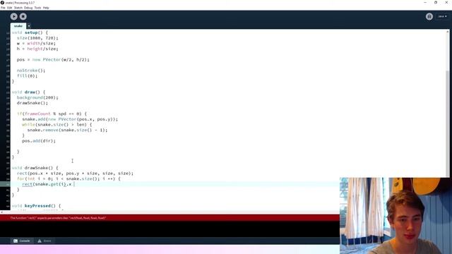 Make Your Own Snake Game in Java + Processing смотреть онлайн