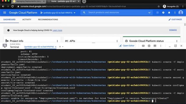 Qwiklabs Managing Deployments Using Kubernetes Engine new API version apps v1 GSP053 смотреть онлайн