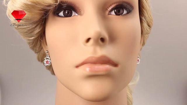 Bije.ru:  Гламурные серьги в виде медвежат с кристаллами Swarovski Hyacinth (Гиацинт)
