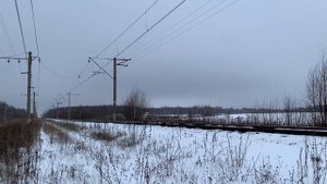 ЭР2К-1053 в цветах жд Крыма рейсом Узуново - Рязань