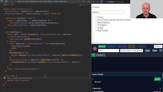 MobX in React Tutorial - Integration with @tanstack/react-query