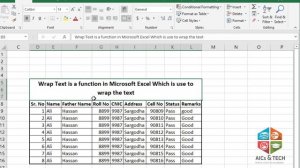 How to wrap text in excel 2023 | Use of wrap text in Excel | Wrap Text In Excel | Class No. 41