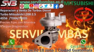 turbo mitsubishi L200 4D56 2.5,TD04 /TF035 Guatemala