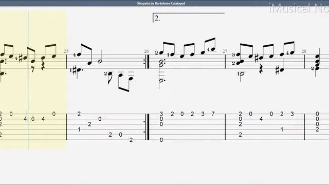 Guitar TAB - Bartolomé Calatayud : Simpatia | Tutorial Sheet Lesson #iMn смотреть онлайн