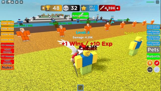 КАЖДУЮ СЕКУНДУ ДАМАГ +1 ? РОБЛОКС СИМУЛЯТОР КАЧКА смотреть онлайн