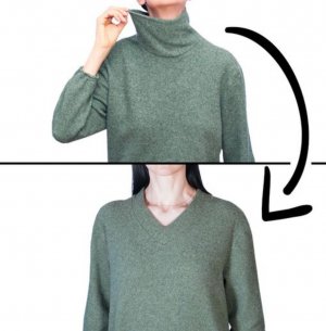 Как легко сменить узкий вырез на V-образный за 5 минут!