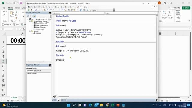 How to insert a COUNTDOWN TIMER in Excel? With FREE TEMPLATE. смотреть онлайн