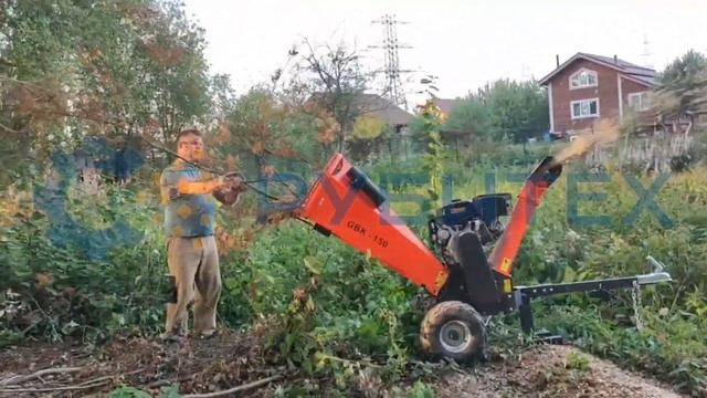 Измельчитель веток, дробилка, шредер, веткоруб GBK-150. РУБИТЕХ. Отзыв клиента сентябрь 2023г.