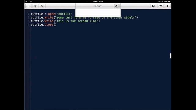 Programming on the iPad with Pythonista