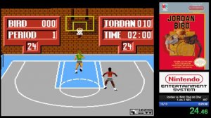 Jordan vs. Bird: One on One (NES) Speedrun in 29s 184ms