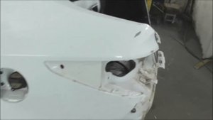 Солярис. Вытяжка и рихтовка заднего крыла, ремонт бампера