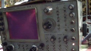 Работа осциллографа с1-99