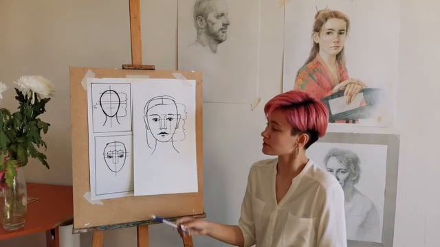 Как нарисовать портрет. Простая схема