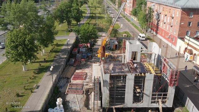 Продолжается строительство ПЕРВОГО надземного перехода / Самара / п. Мехзавод / 14 июня 2022/ Russi смотреть онлайн