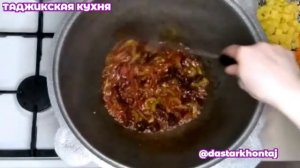 Макарон Плов по Таджикский. Быстрый макарон с мясом.